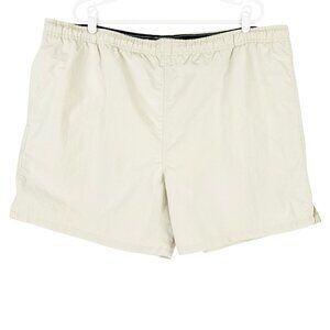 Islander Men's Pull-on Elastic/Drawstring Waistband Beige Nylon Shorts Size XL